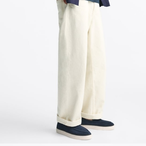 ❌️SOLD❌️ZARA CASUAL LEATHER LOAFERS SIZE 9 - Picture 2 of 5